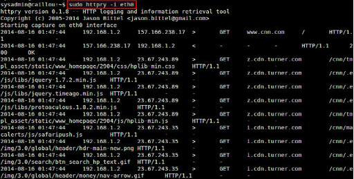 Linux下使用httpry来嗅探HTTP流量教程