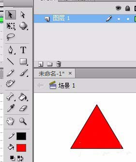 flash CS6怎么制作一个三角形变成长方形的动画?