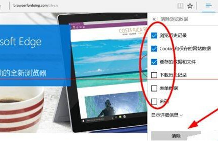 Win 10 Edge浏览器历史浏览记录如何清除？清除历史记录的图文详解